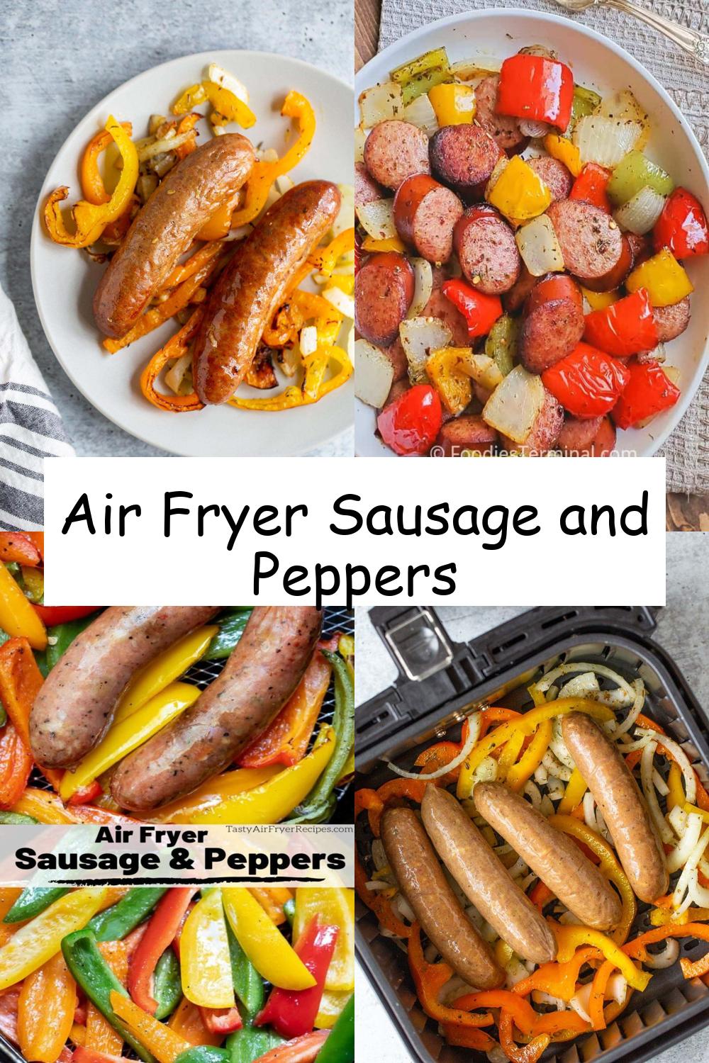 Air Fryer Sausage and Peppers