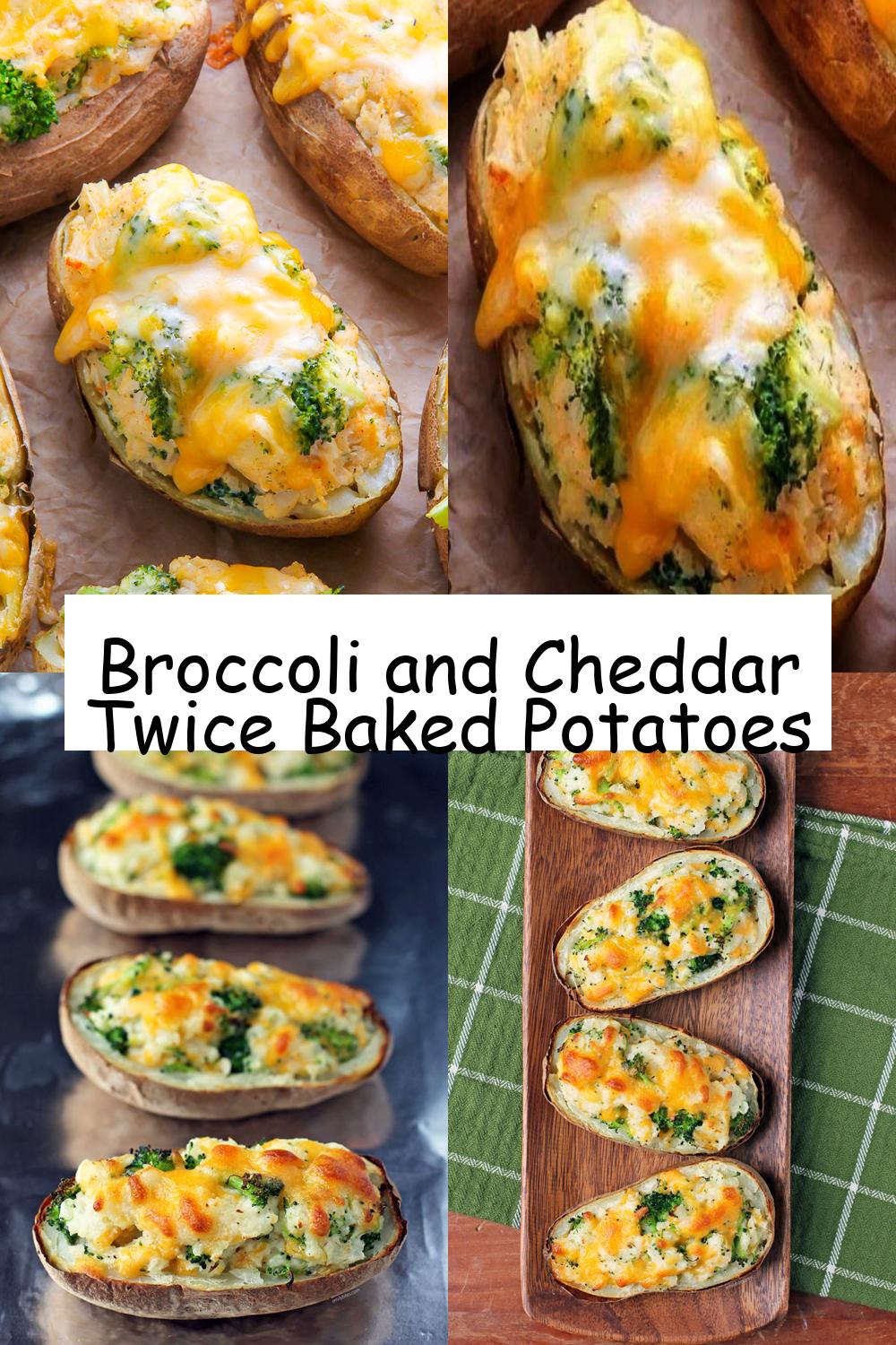 Broccoli and Cheddar Twice Baked Potatoes