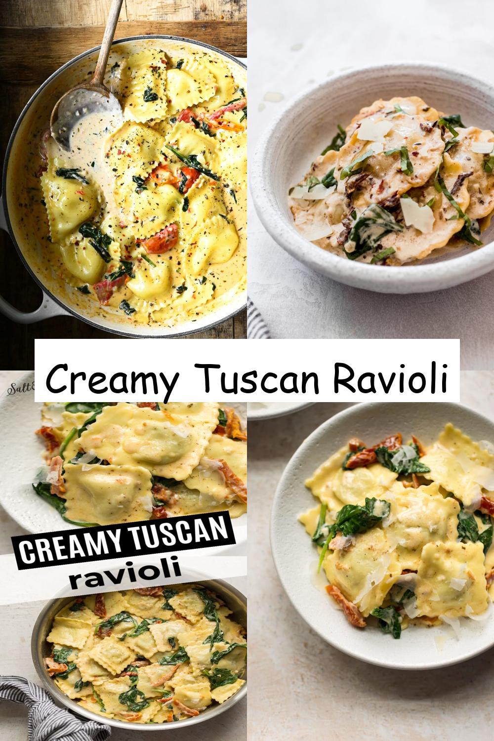 Creamy Tuscan Ravioli