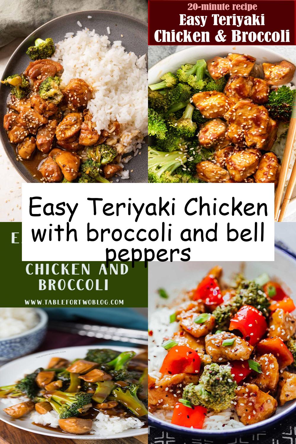 Easy Teriyaki Chicken with broccoli and bell peppers