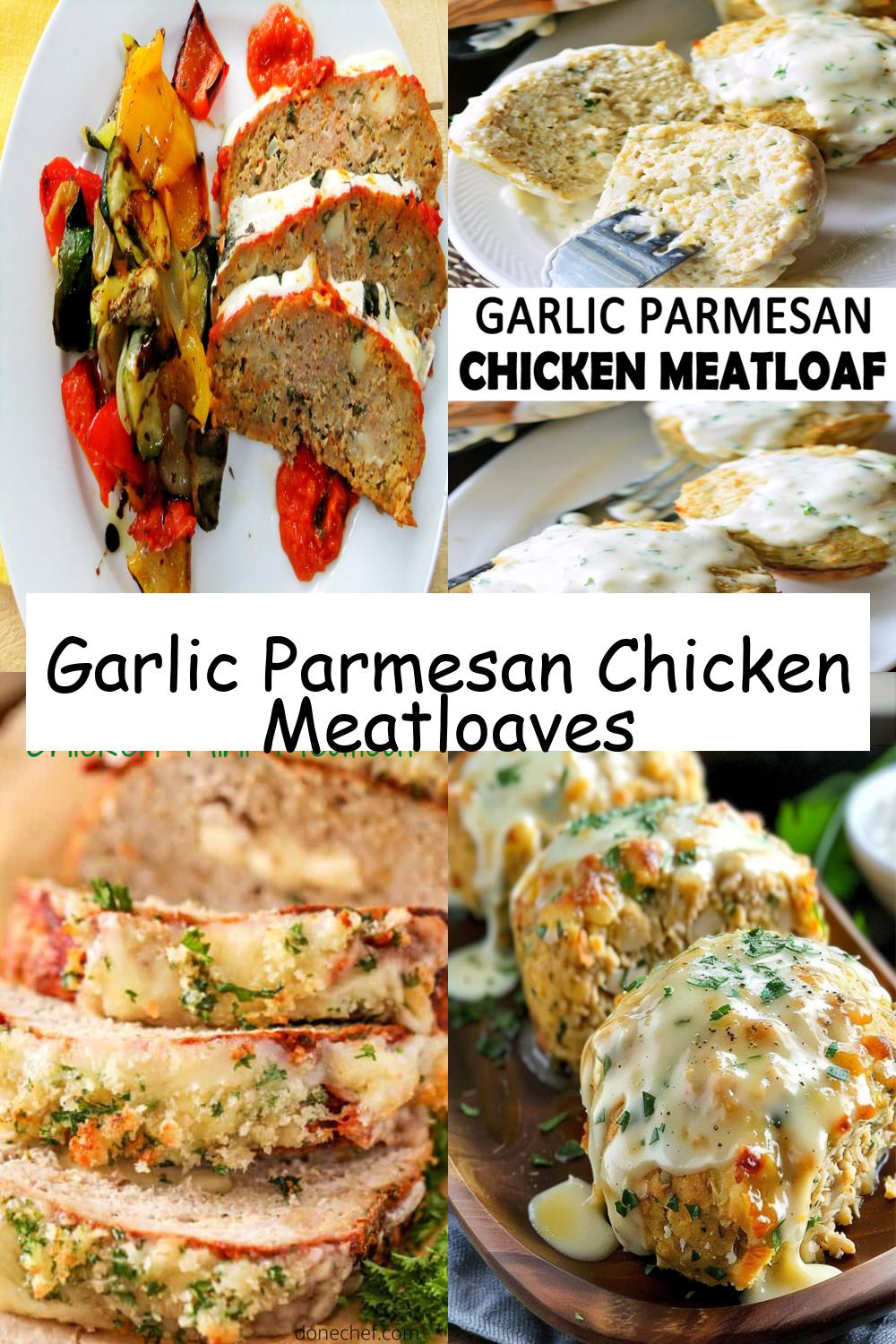 Garlic Parmesan Chicken Meatloaves