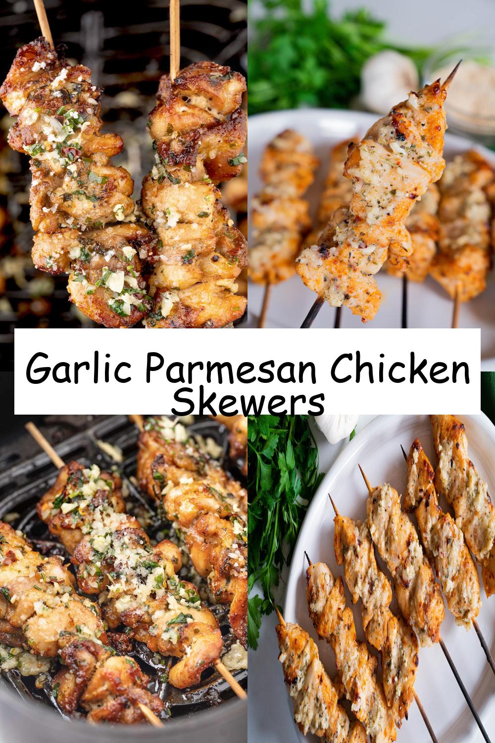 Garlic Parmesan Chicken Skewers