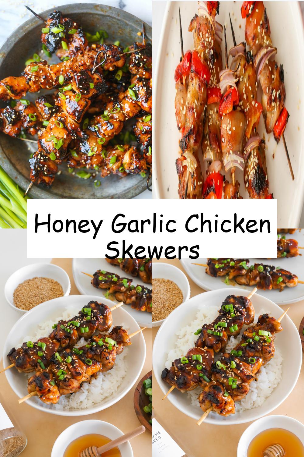 Honey Garlic Chicken Skewers