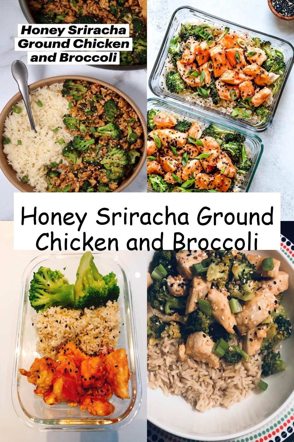 Honey Sriracha Ground Chicken and Broccoli