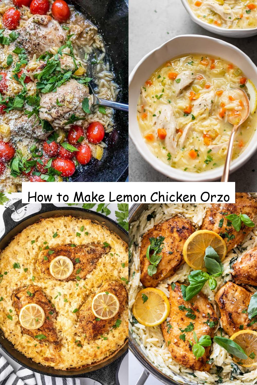 How to Make Lemon Chicken Orzo