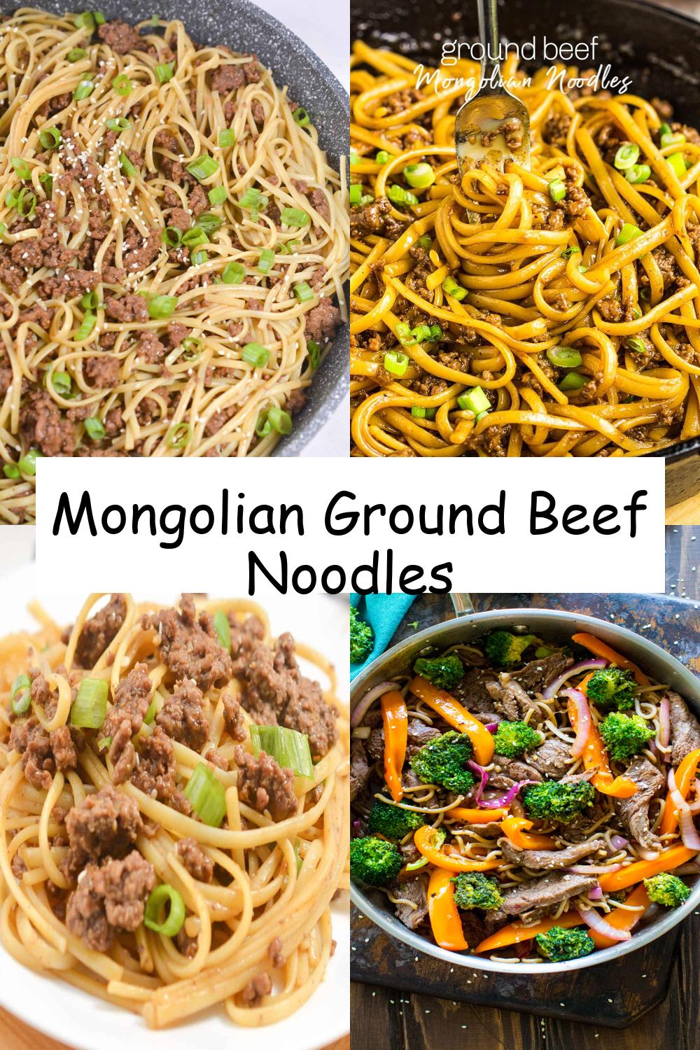 Mongolian Ground Beef Noodles