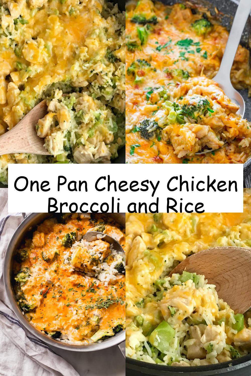 One Pan Cheesy Chicken Broccoli and Rice