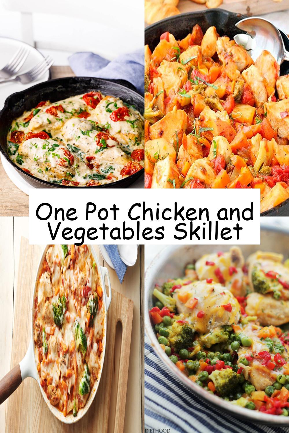 One Pot Chicken and Vegetables Skillet