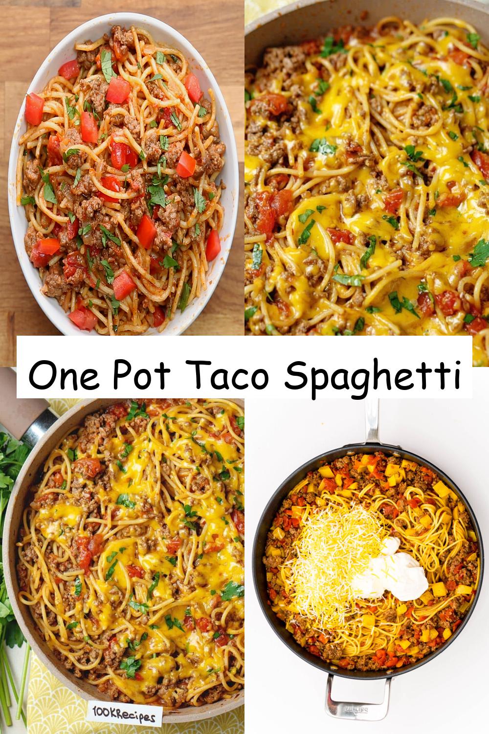 One Pot Taco Spaghetti