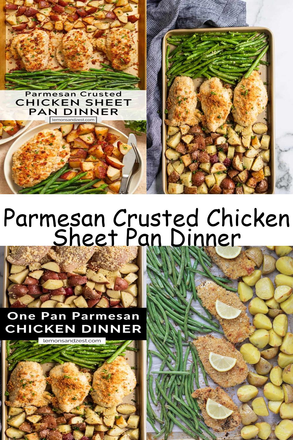 Parmesan Crusted Chicken Sheet Pan Dinner