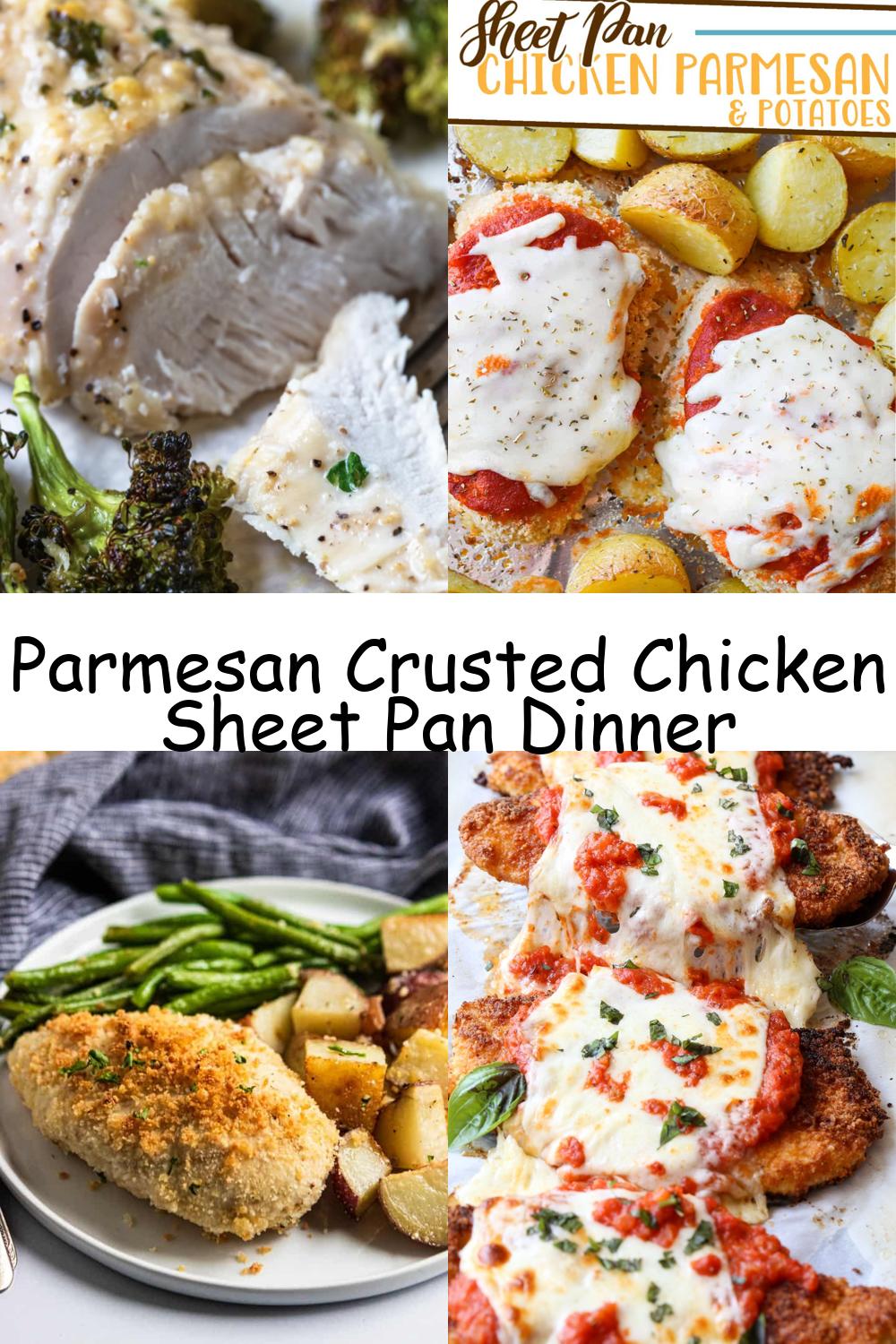 Parmesan Crusted Chicken Sheet Pan Dinner