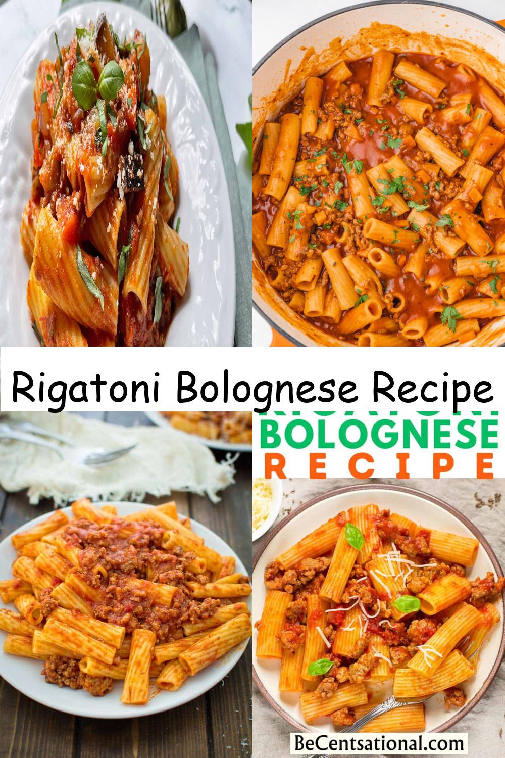 Rigatoni Bolognese Recipe