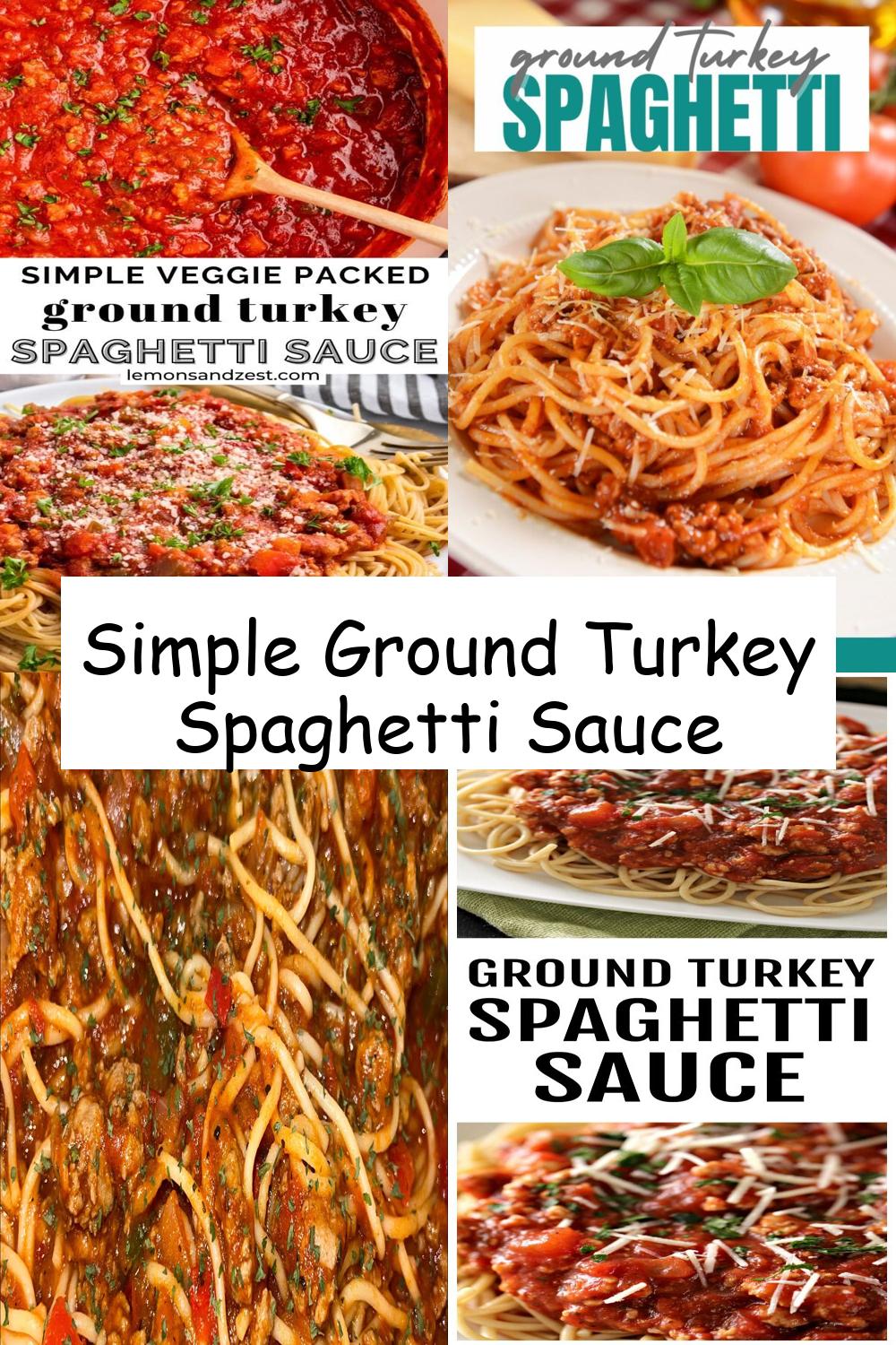 Simple Ground Turkey Spaghetti Sauce