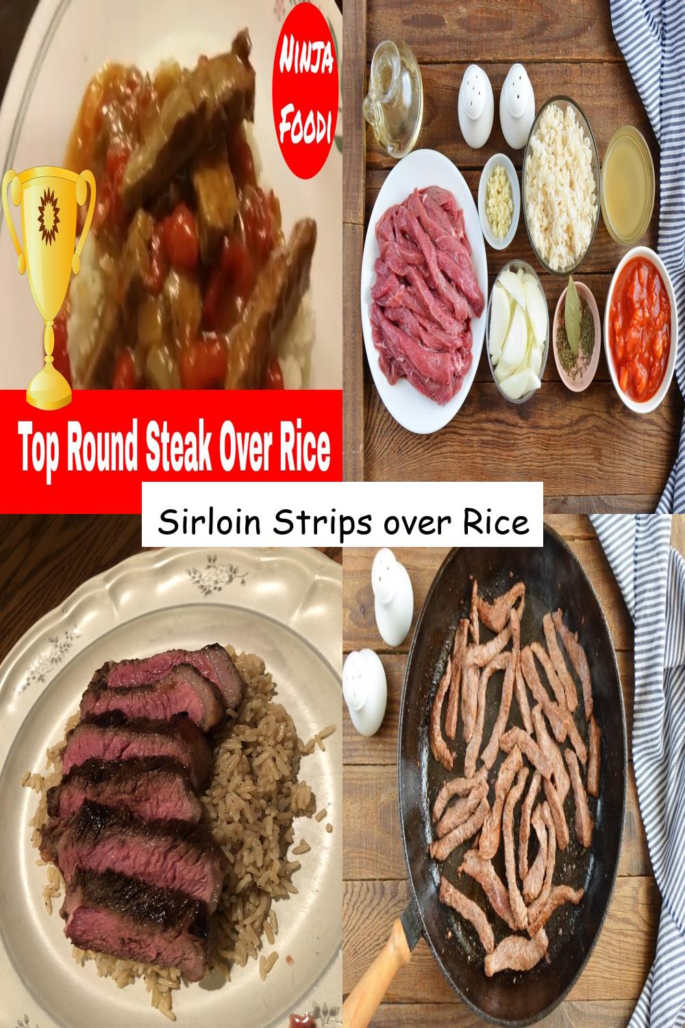 Sirloin Strips over Rice