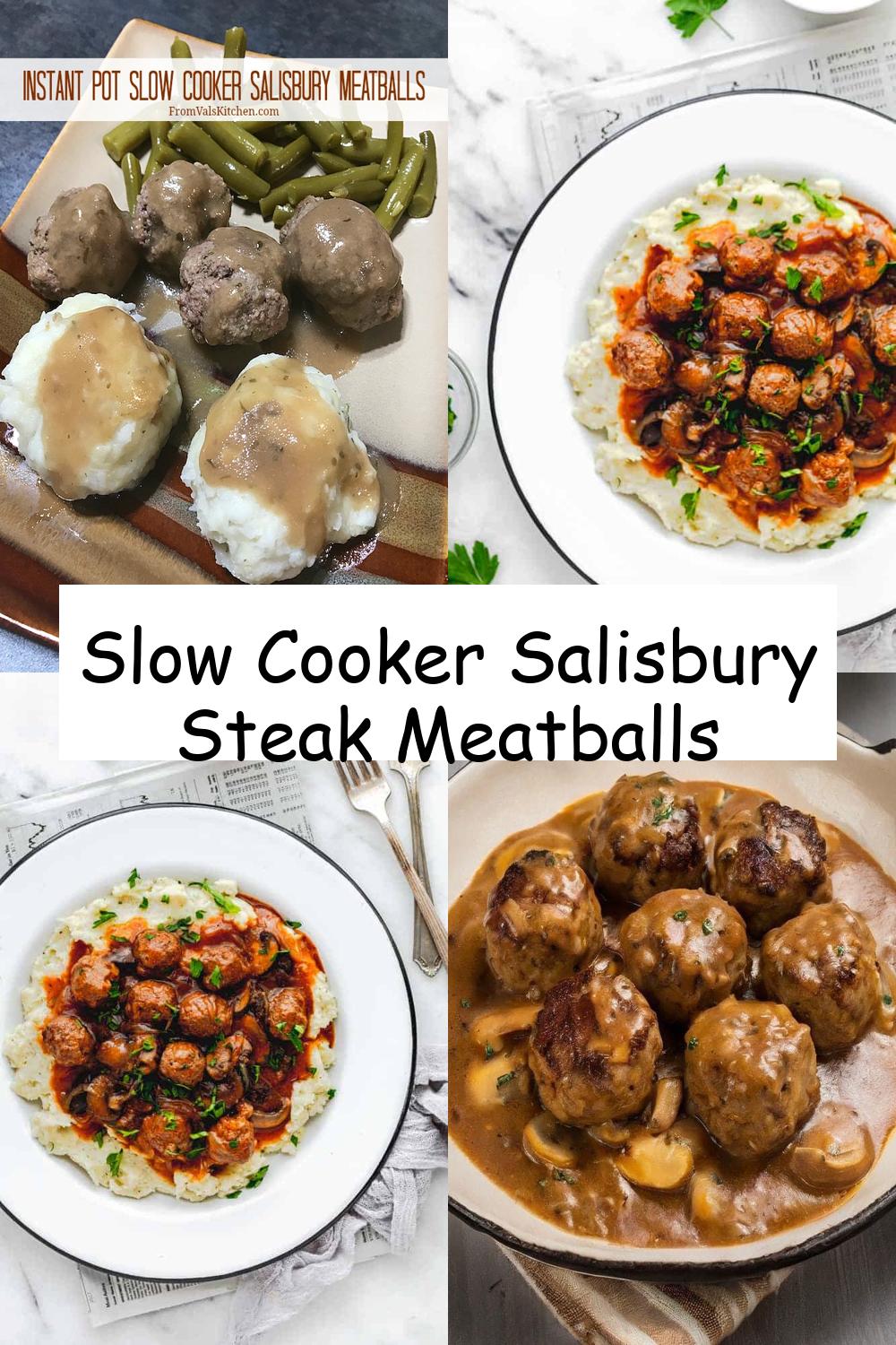 Slow Cooker Salisbury Steak Meatballs