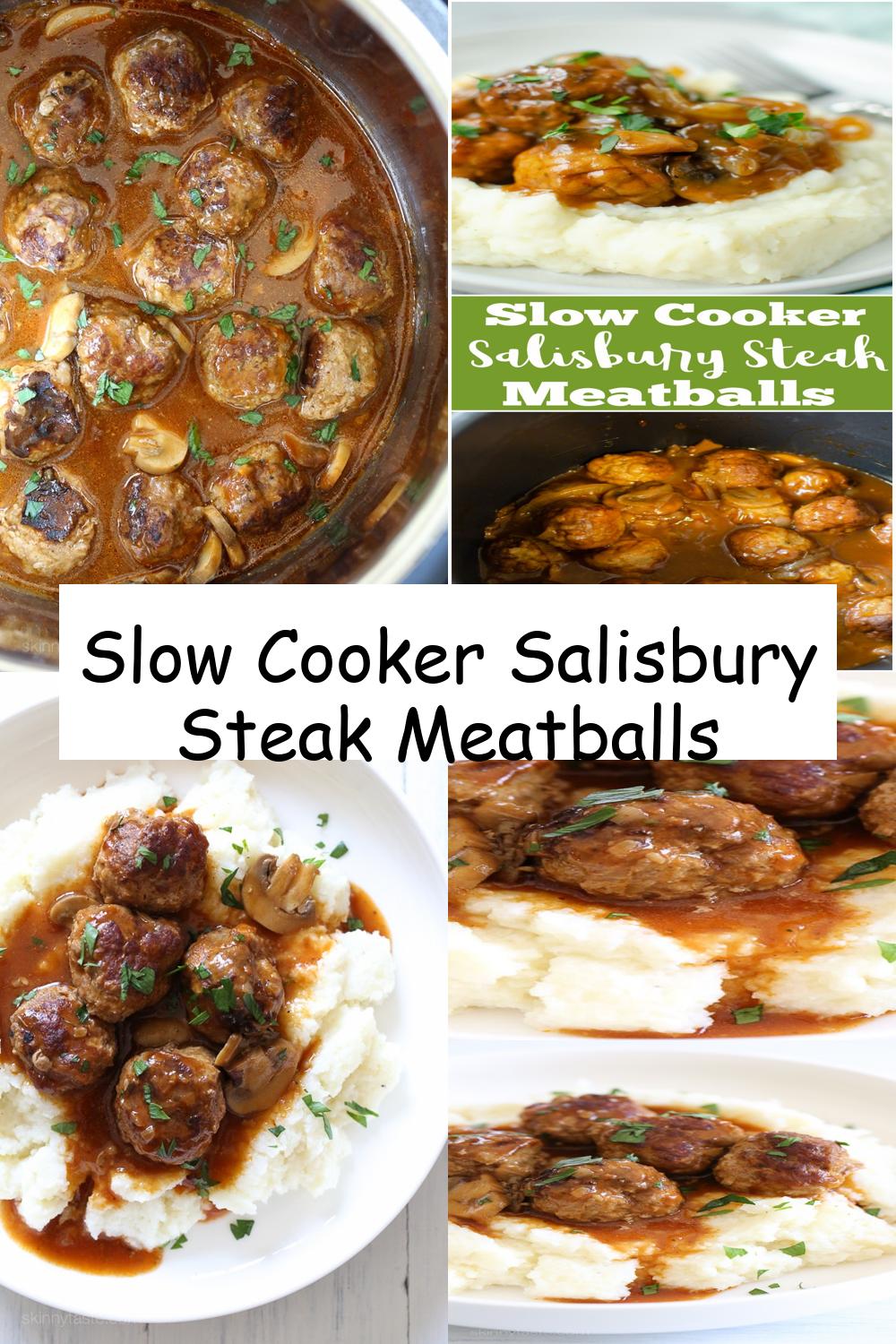 Slow Cooker Salisbury Steak Meatballs