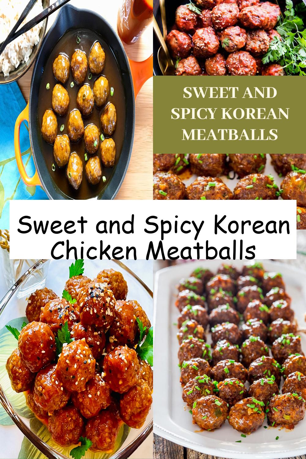 Sweet and Spicy Korean Chicken Meatballs