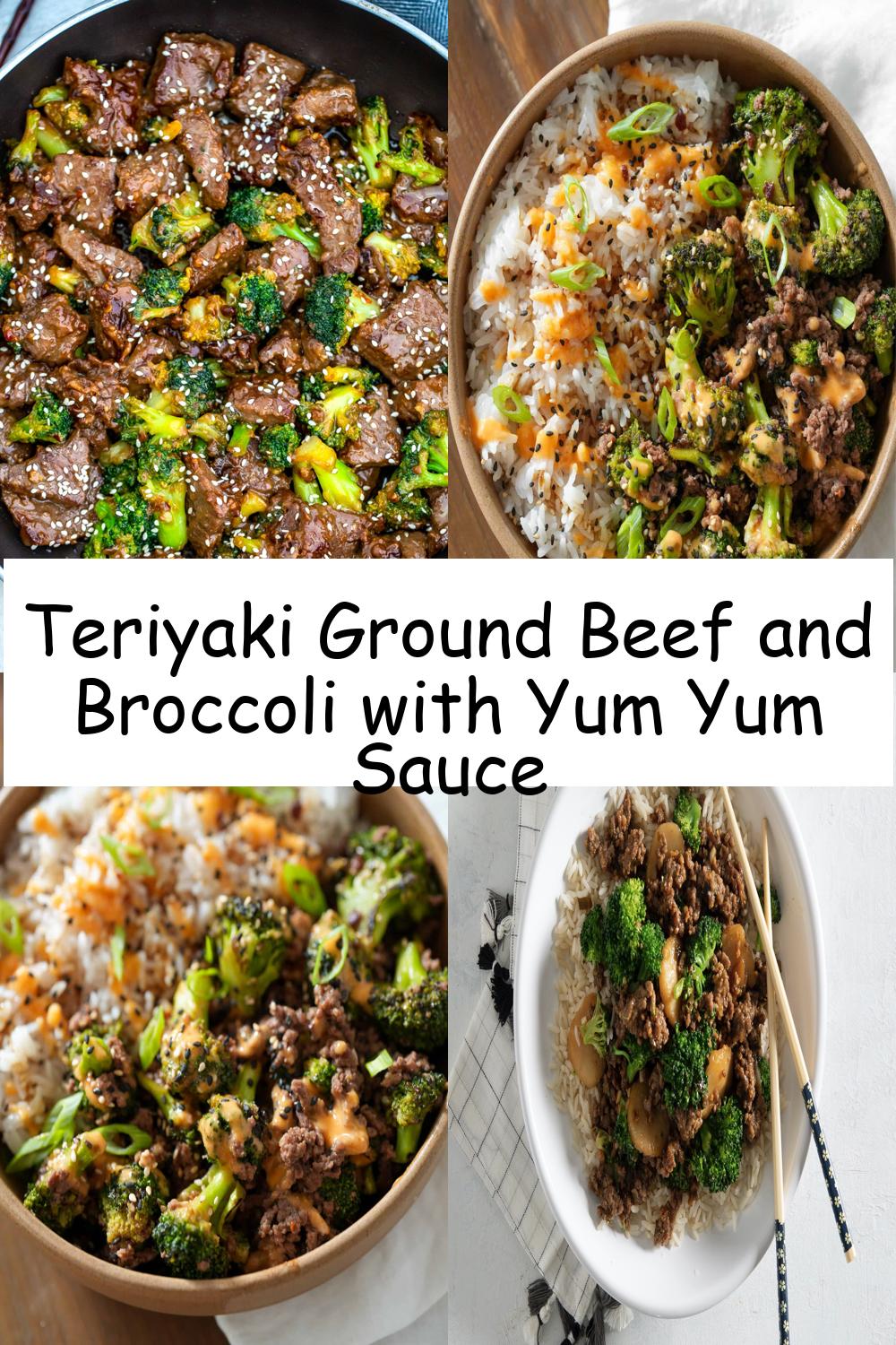 Teriyaki Ground Beef and Broccoli with Yum Yum Sauce