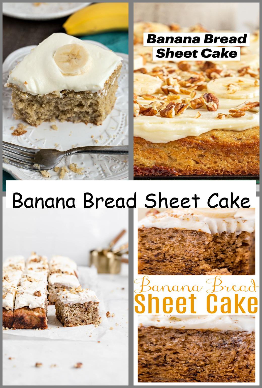 Banana Bread Sheet Cake