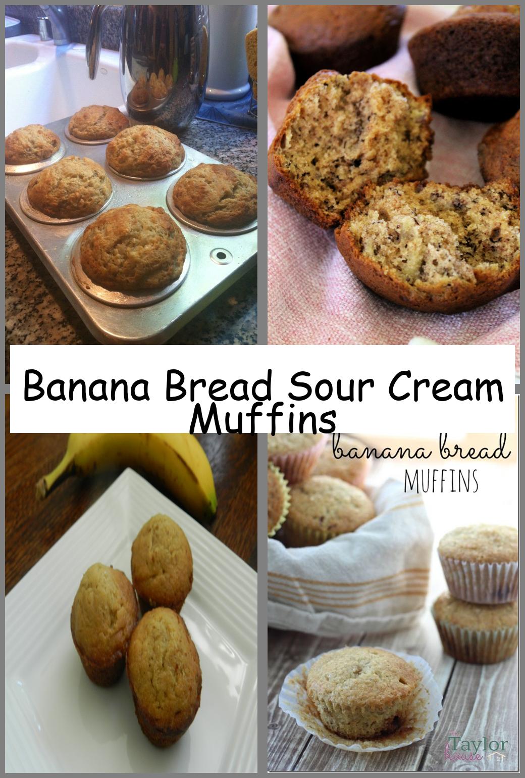 Banana Bread Sour Cream Muffins