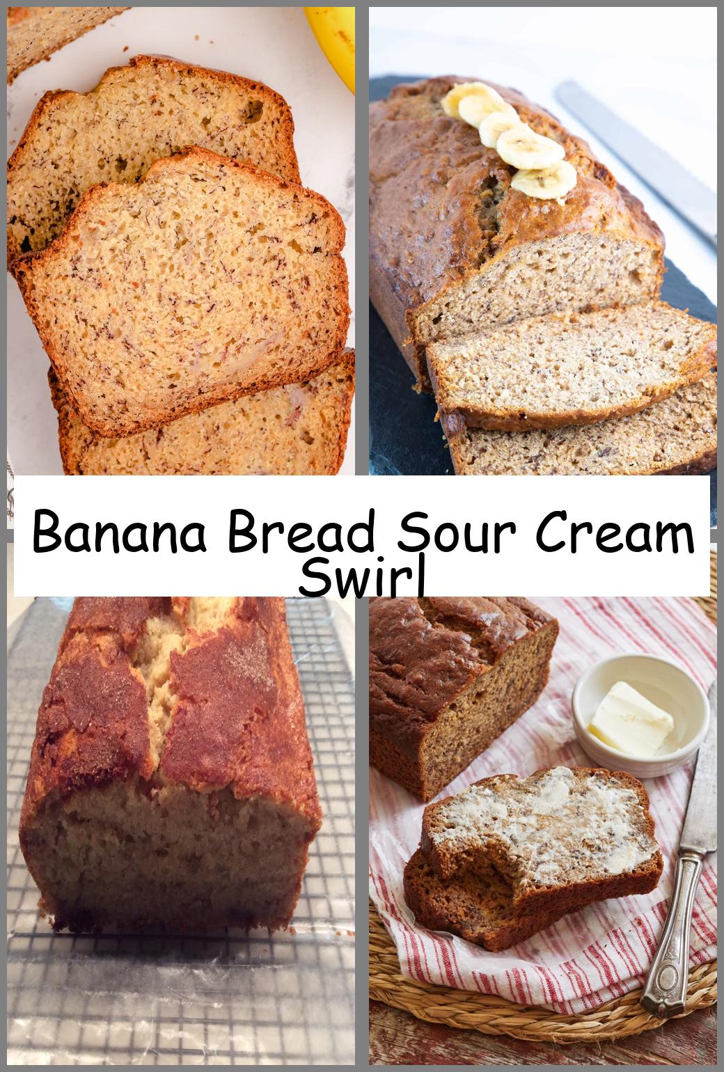 Banana Bread Sour Cream Swirl