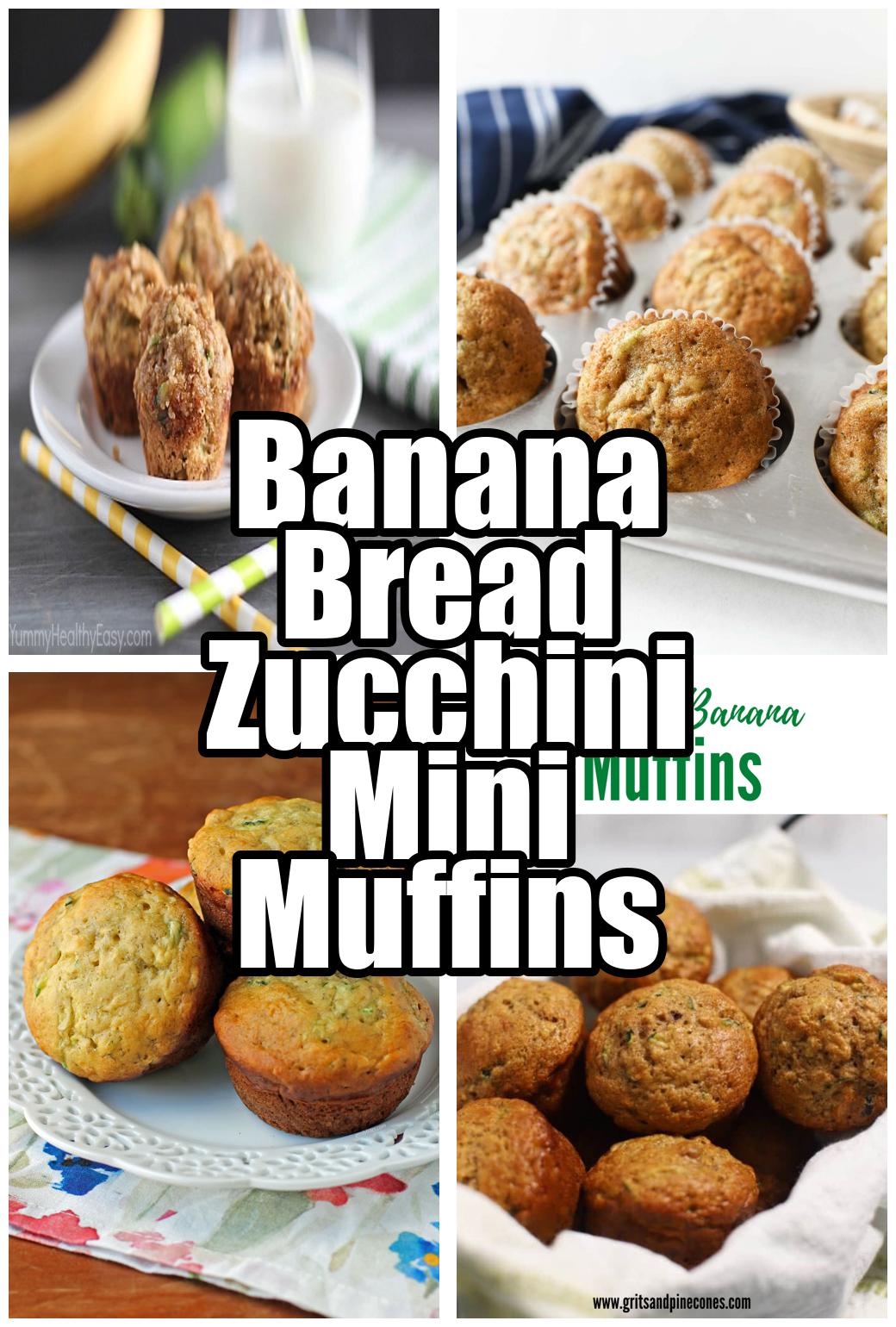 Banana Bread Zucchini Mini Muffins