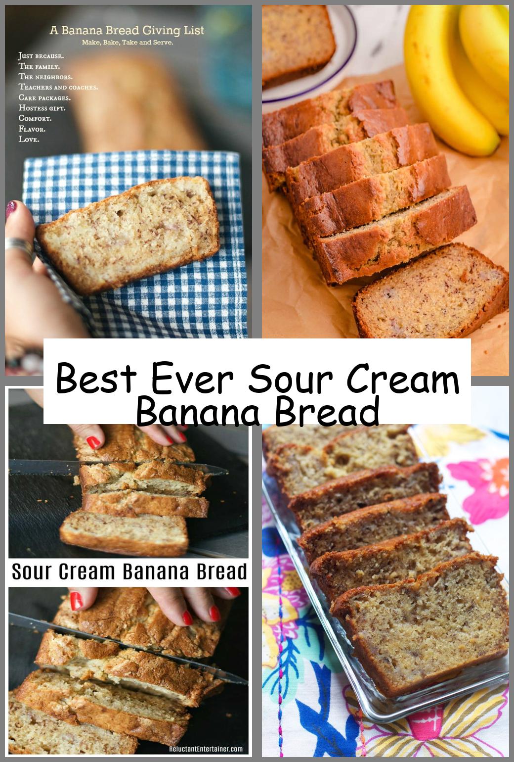 Best Ever Sour Cream Banana Bread