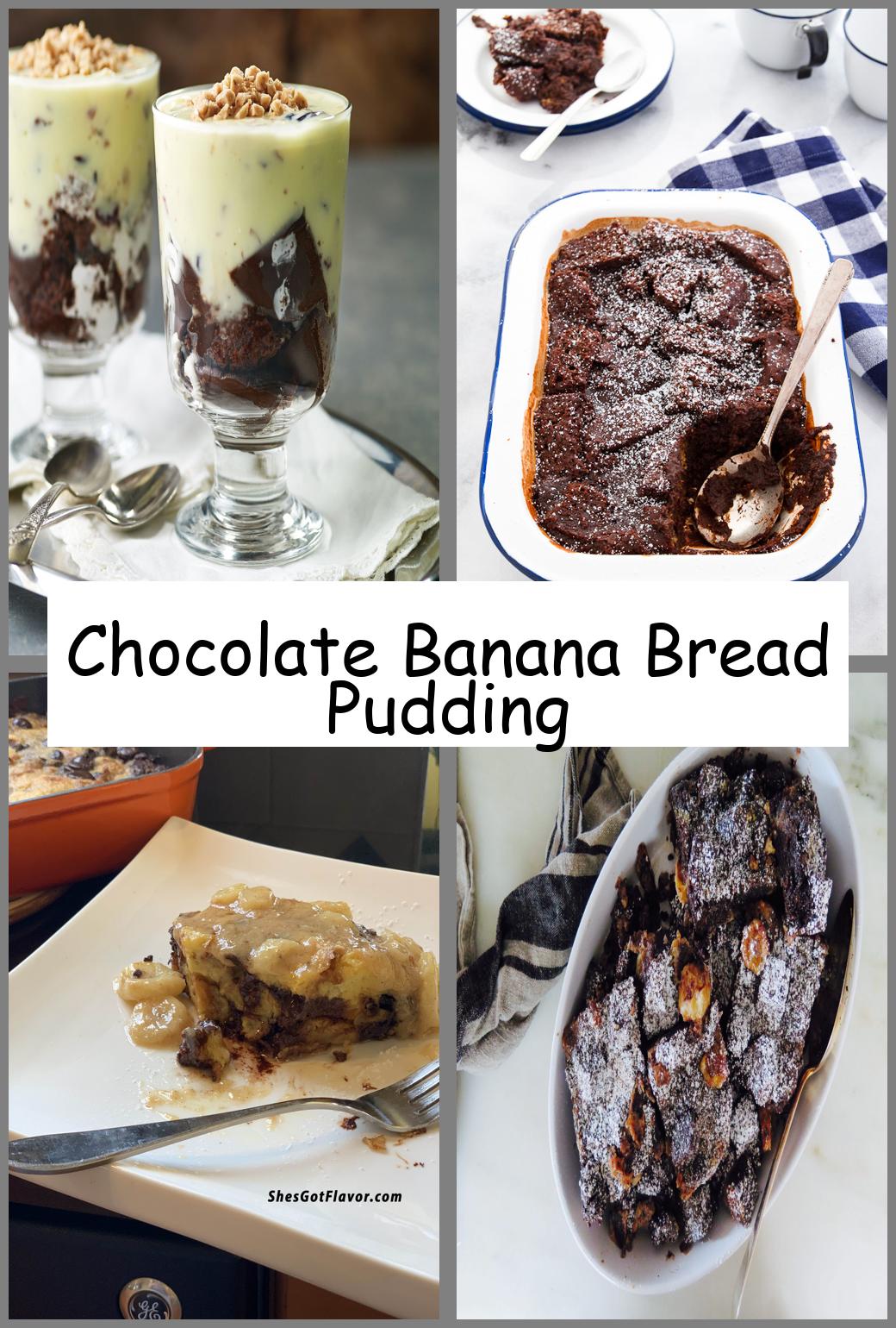 Chocolate Banana Bread Pudding