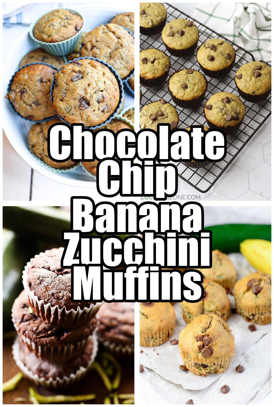 Chocolate Chip Banana Zucchini Muffins