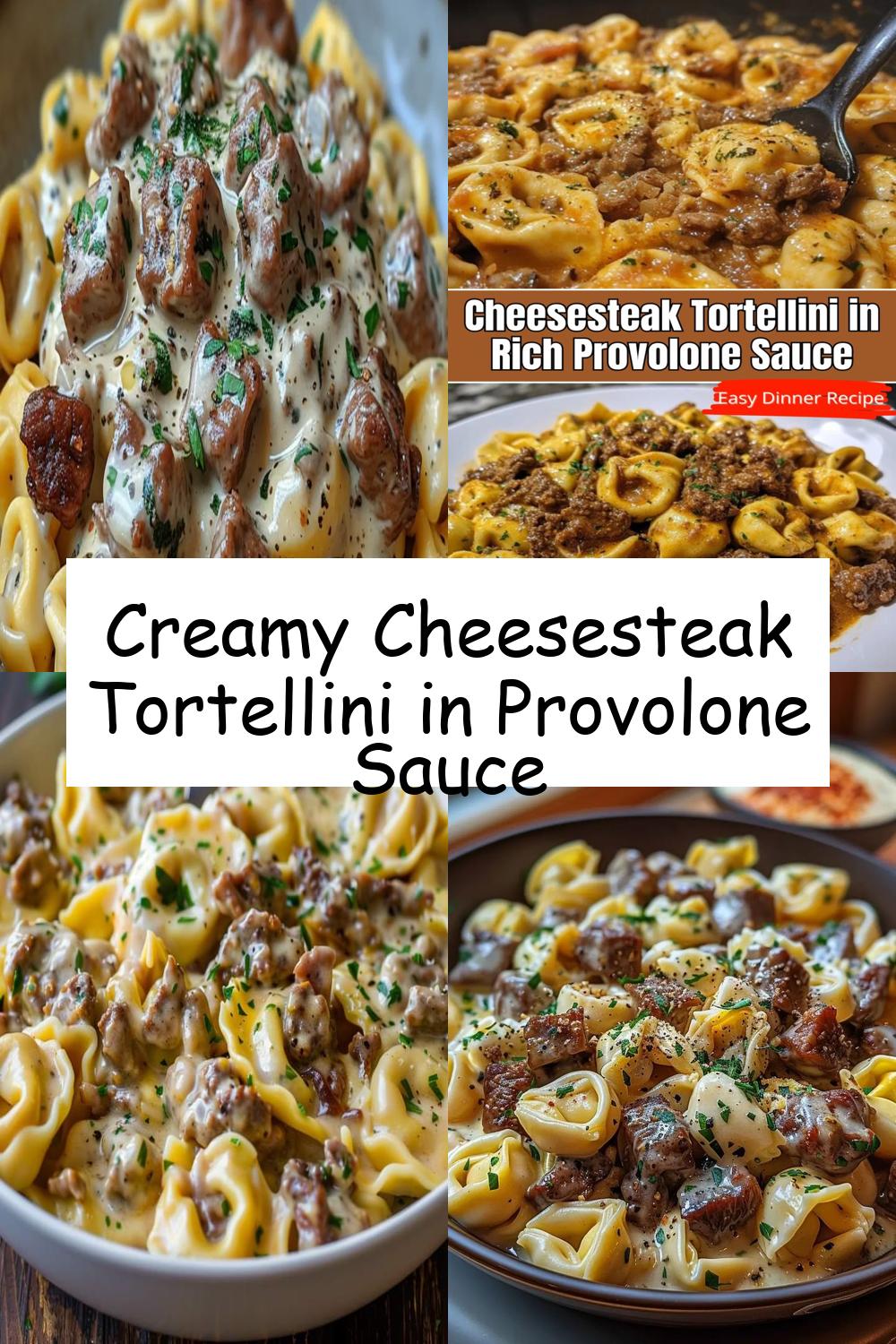 Creamy Cheesesteak Tortellini in Provolone Sauce