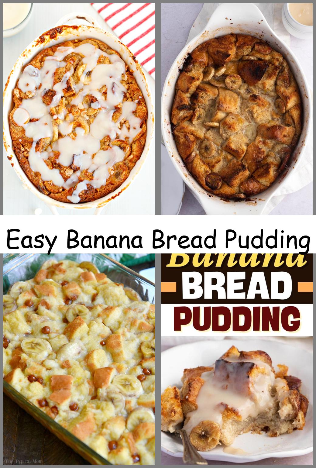 Easy Banana Bread Pudding