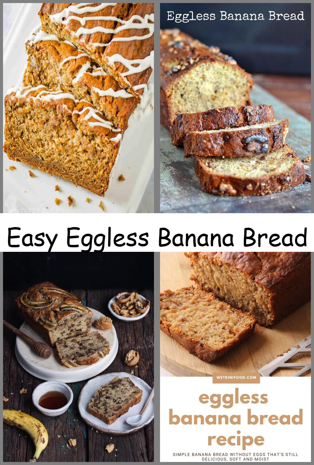 Easy Eggless Banana Bread