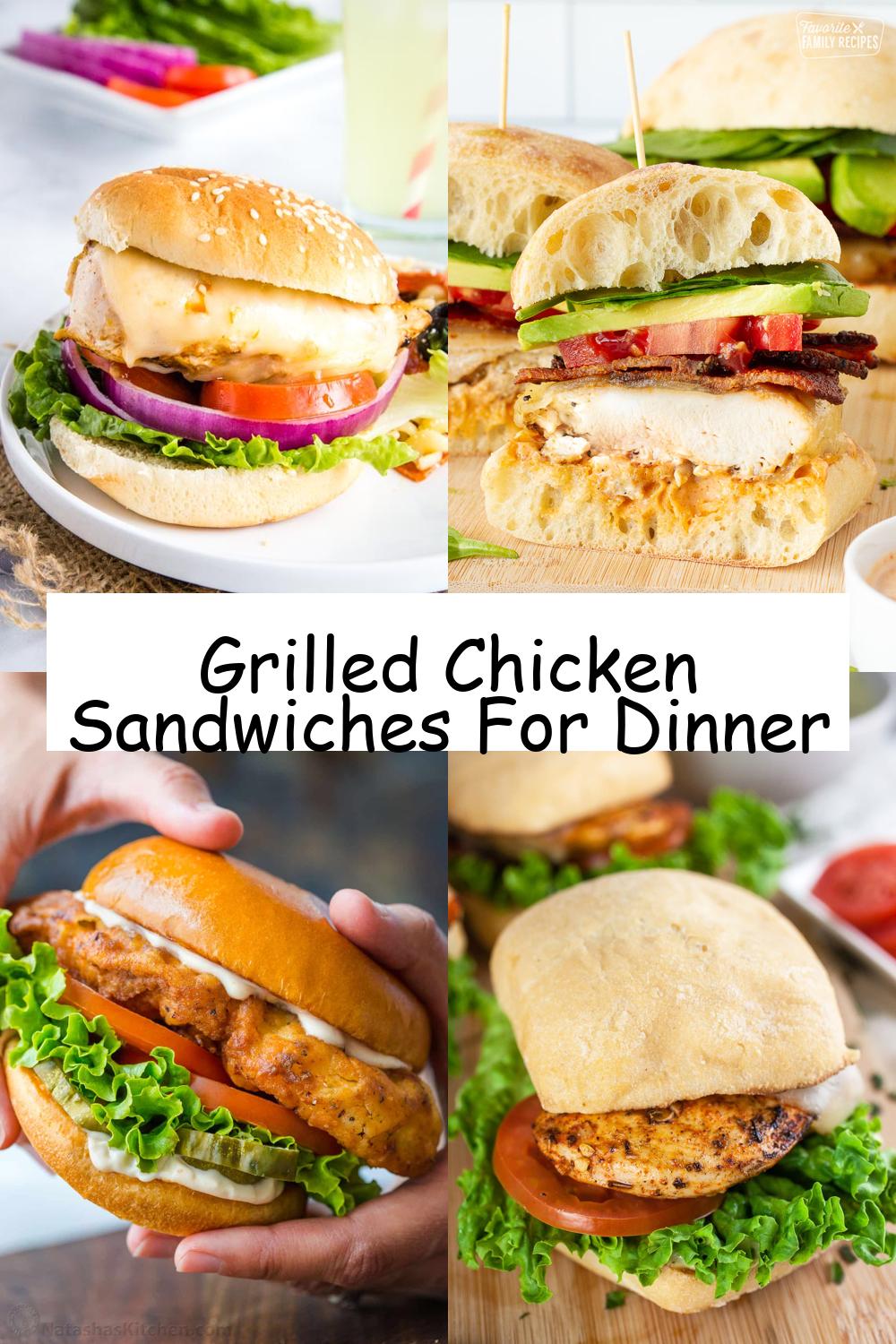 Grilled Chicken Sandwiches For Dinner