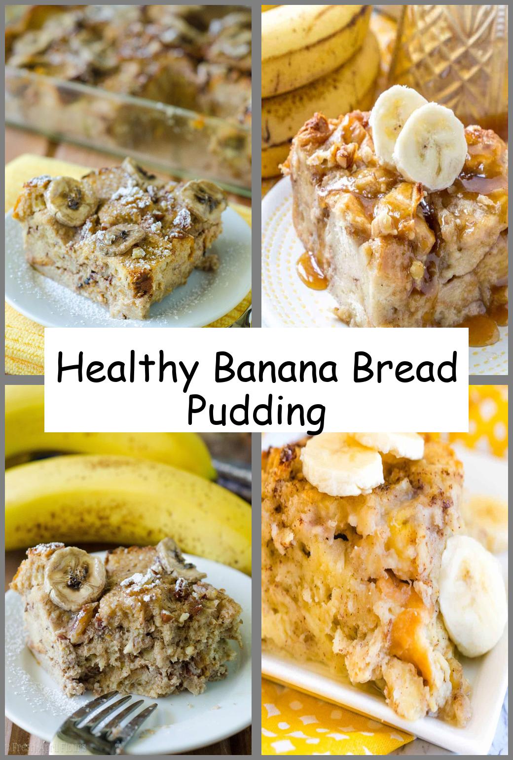 Healthy Banana Bread Pudding