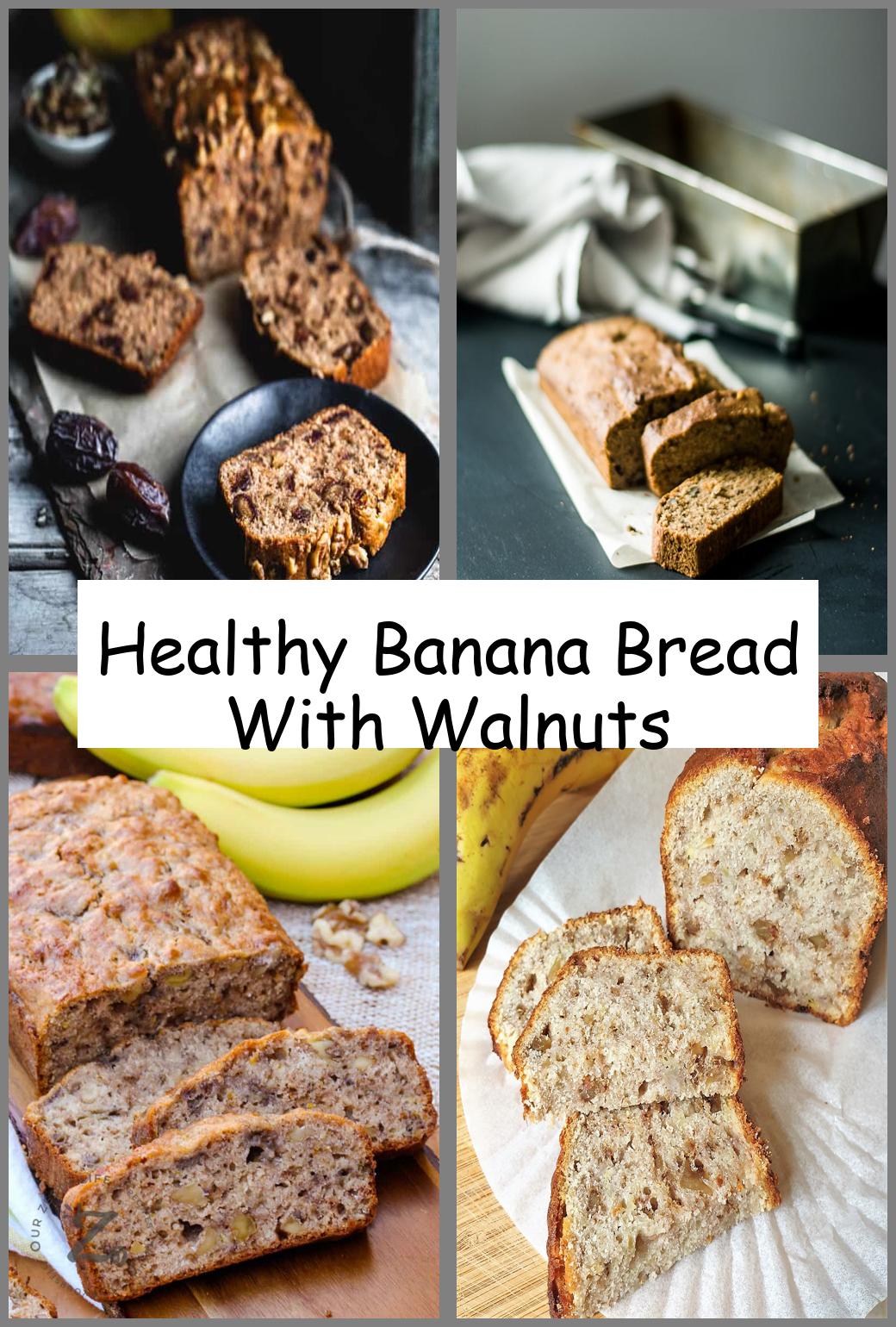 Healthy Banana Bread With Walnuts