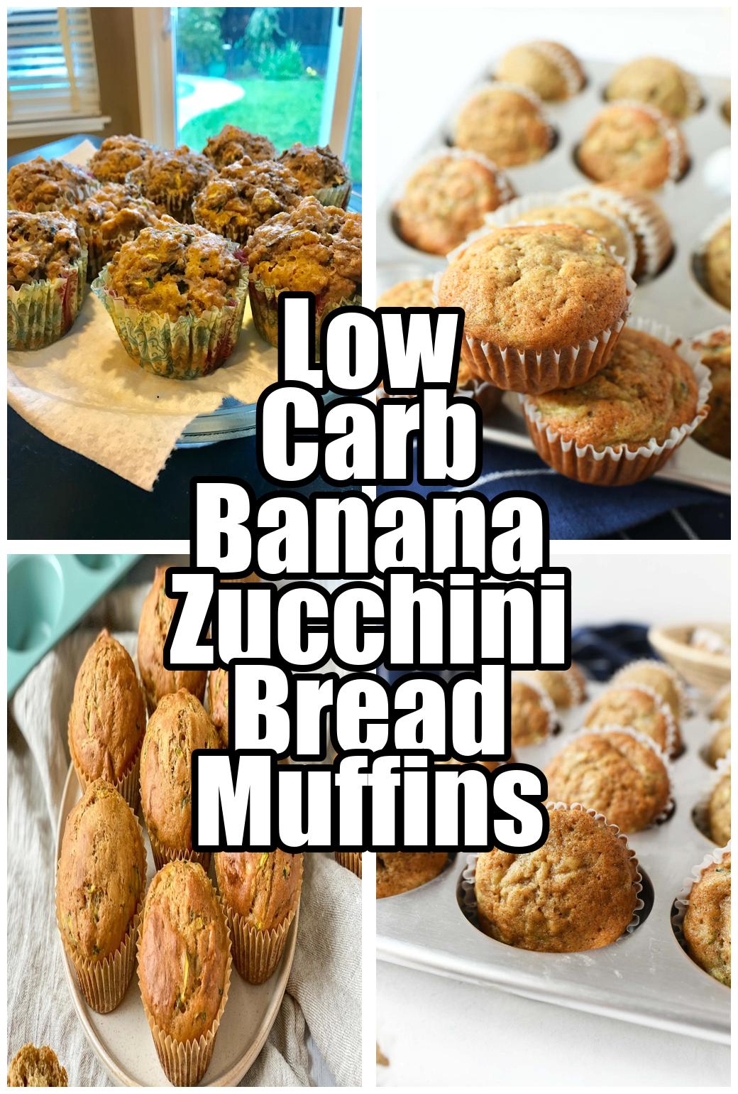 Low Carb Banana Zucchini Bread Muffins