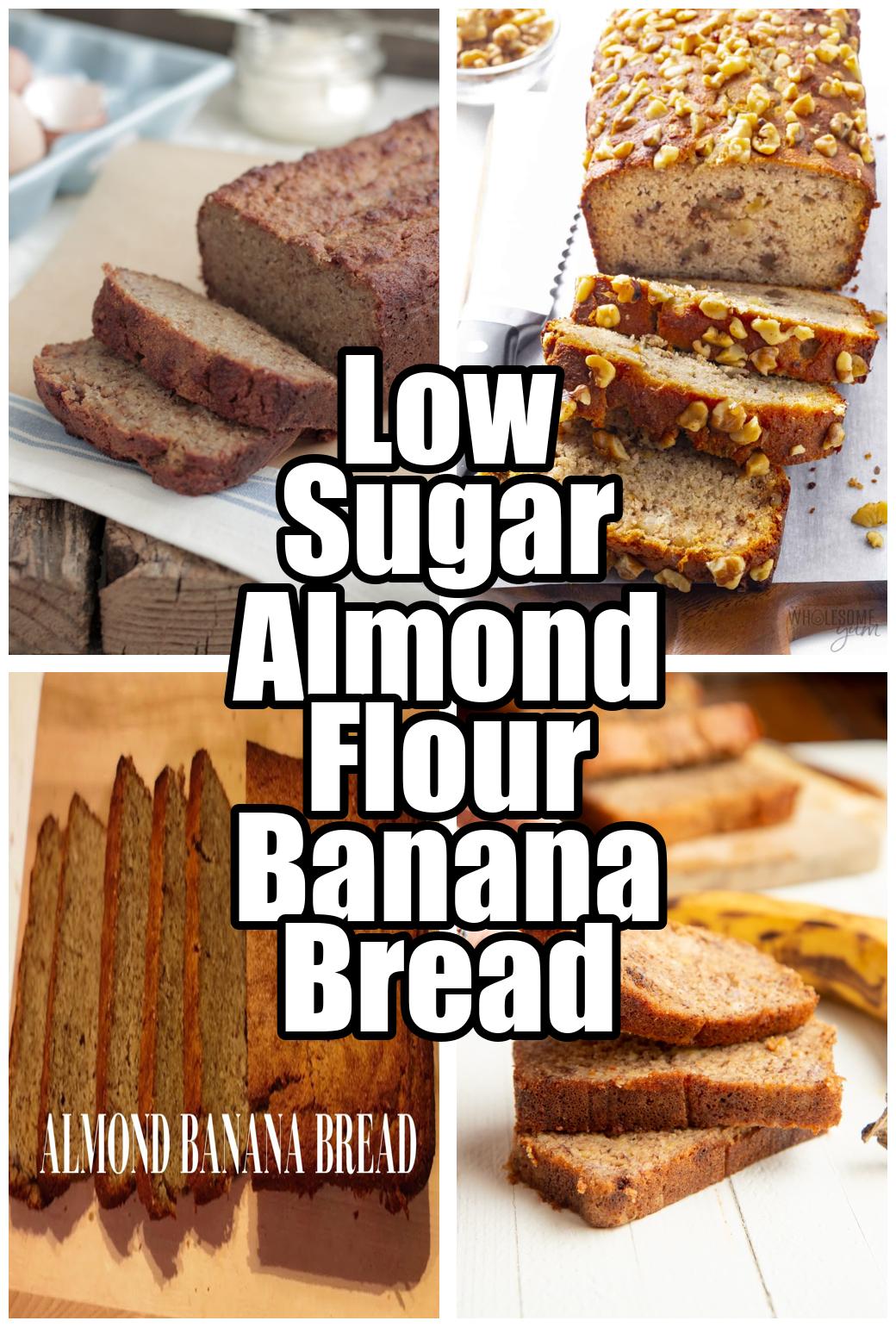 Low Sugar Almond Flour Banana Bread