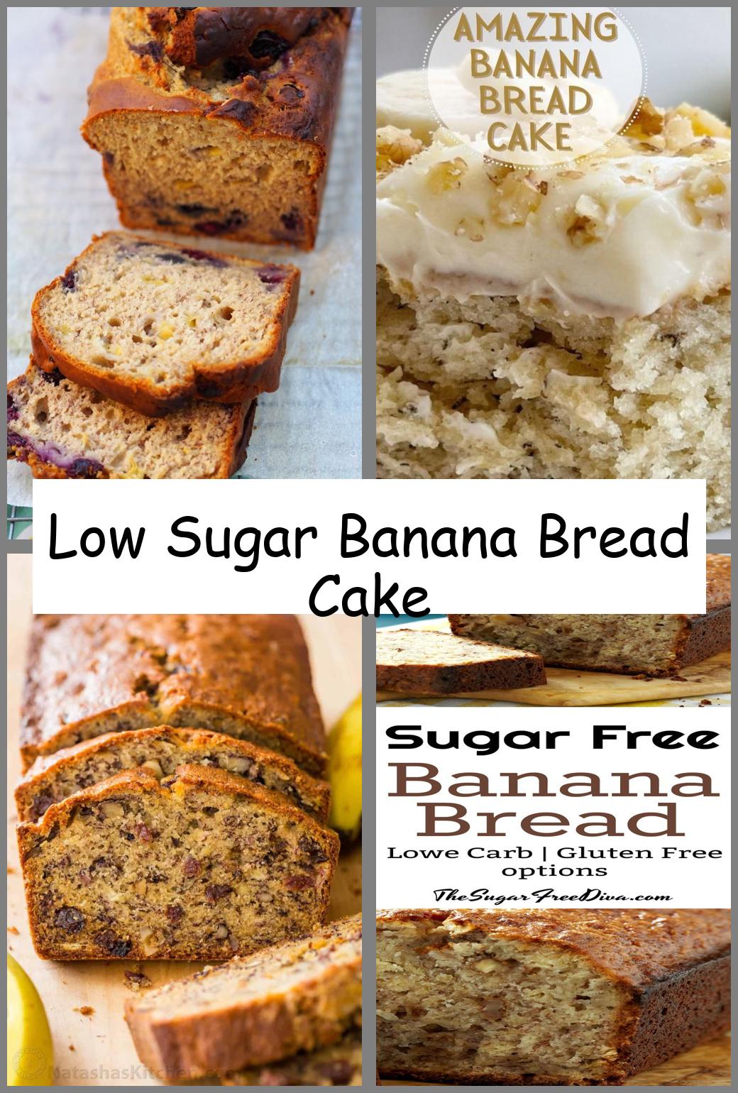 Low Sugar Banana Bread Cake