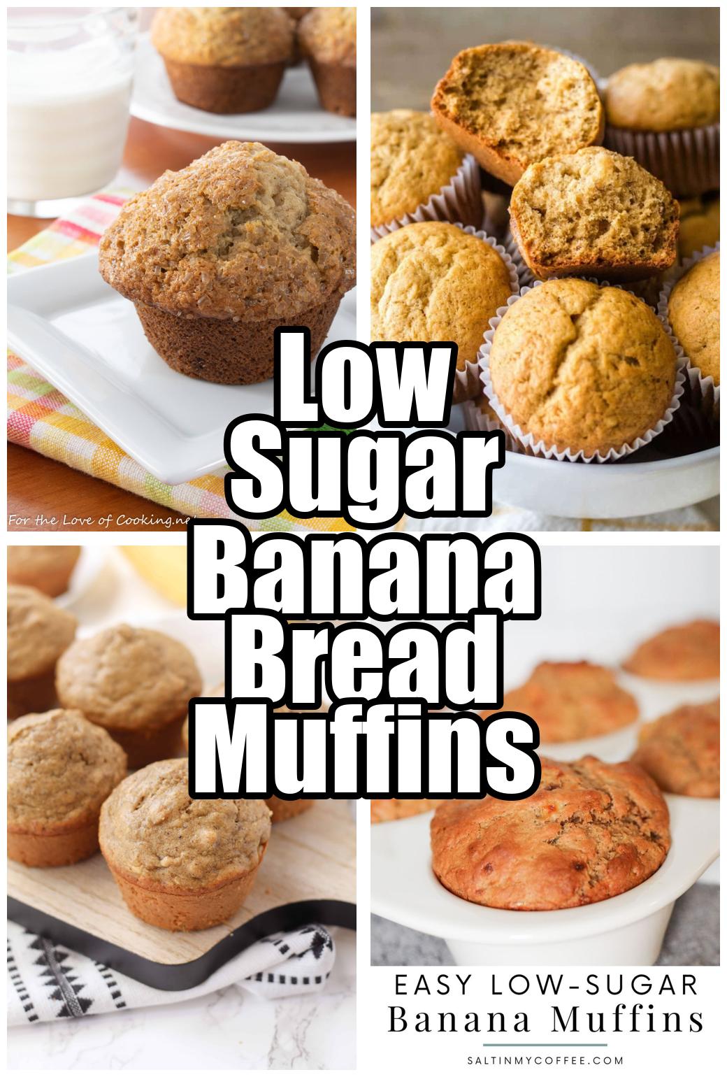 Low Sugar Banana Bread Muffins