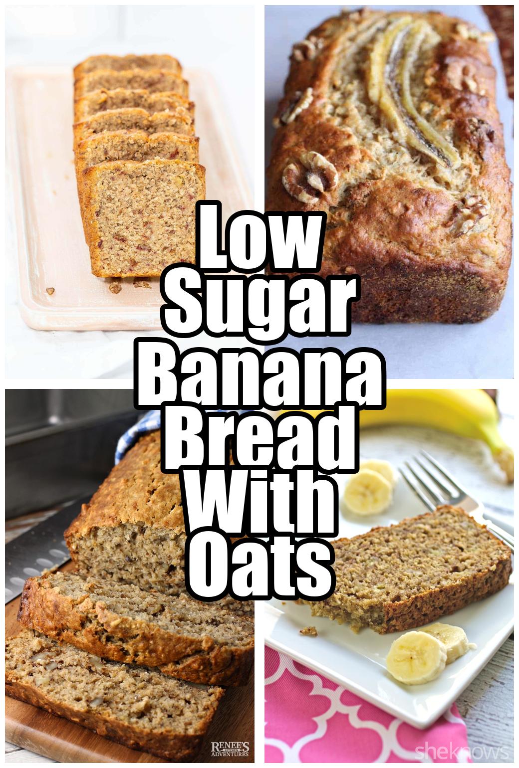 Low Sugar Banana Bread With Oats