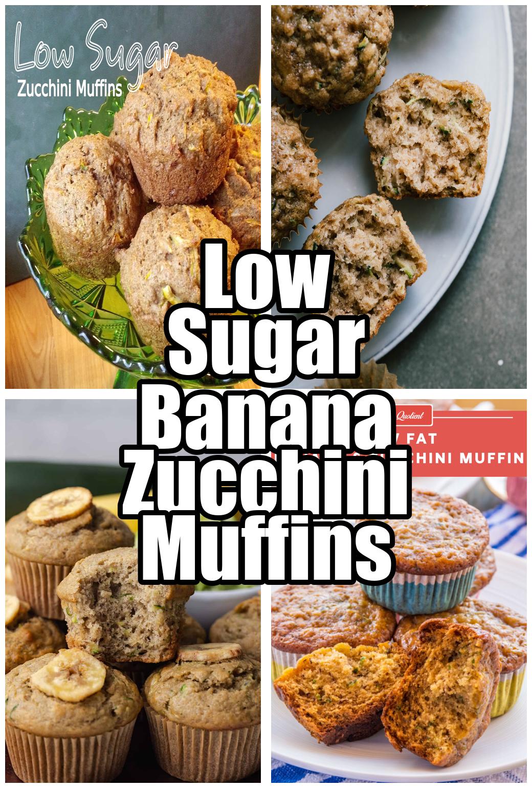 Low Sugar Banana Zucchini Muffins