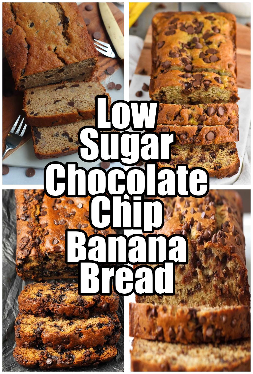 Low Sugar Chocolate Chip Banana Bread