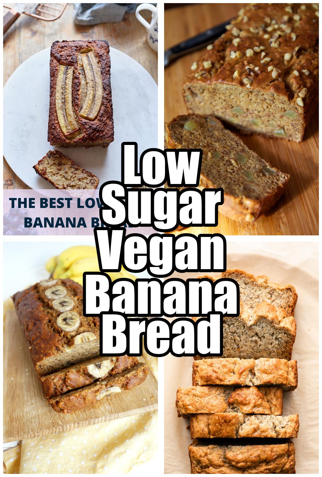 Low Sugar Vegan Banana Bread