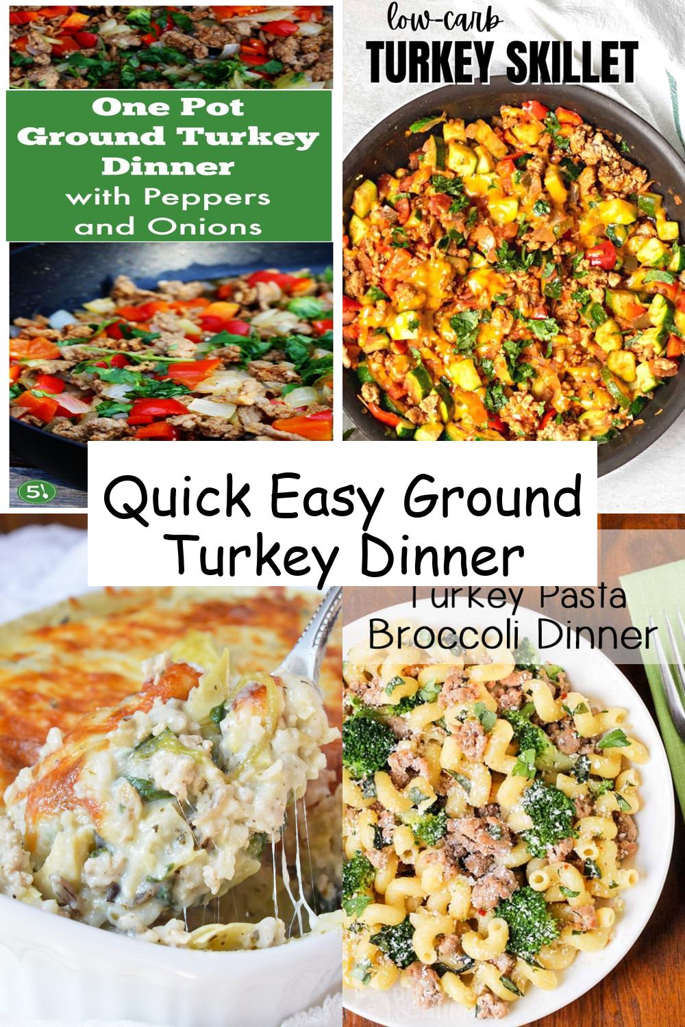 Quick Easy Ground Turkey Dinner