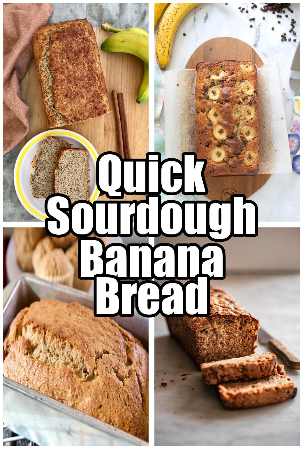 Quick Sourdough Banana Bread