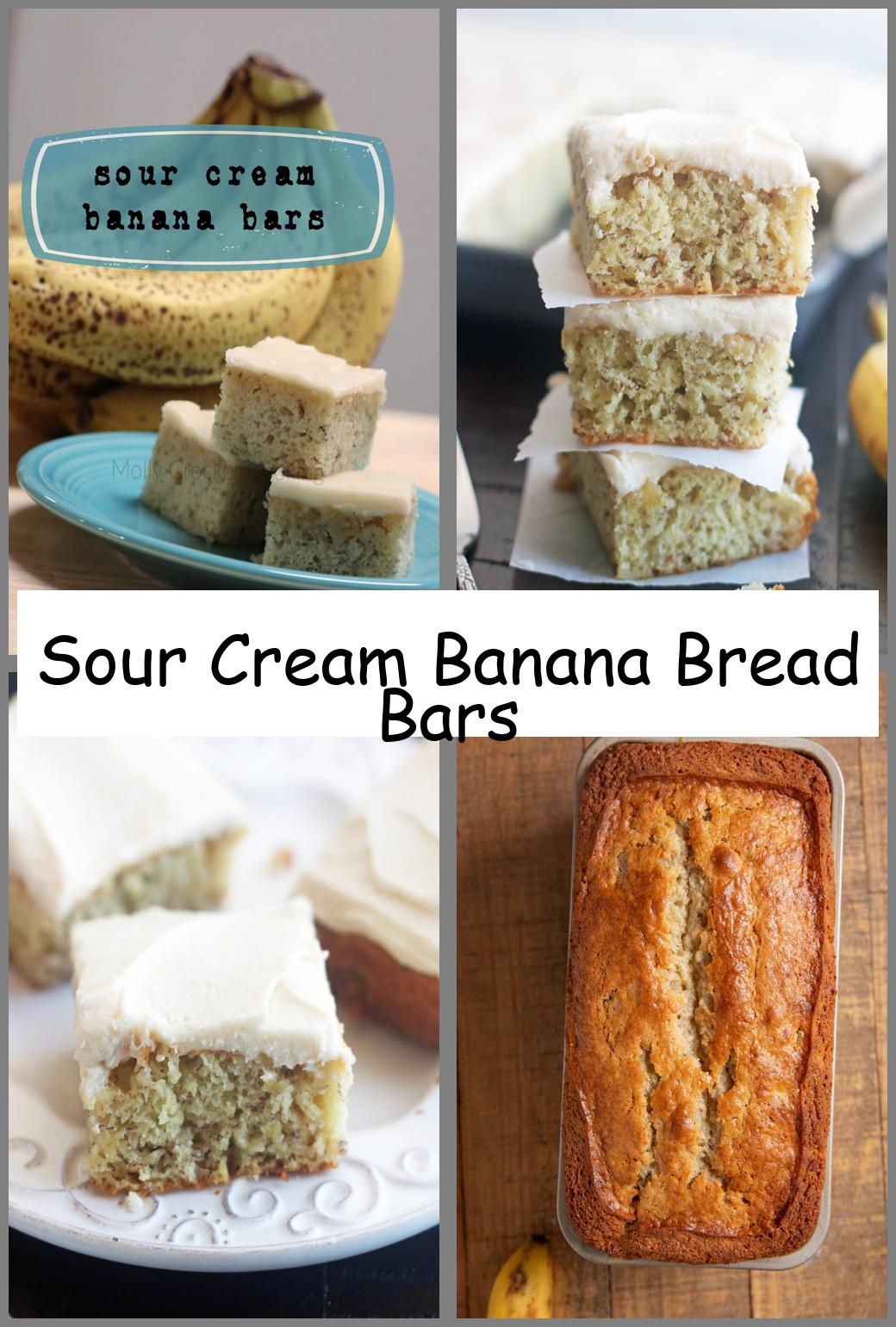 Sour Cream Banana Bread Bars