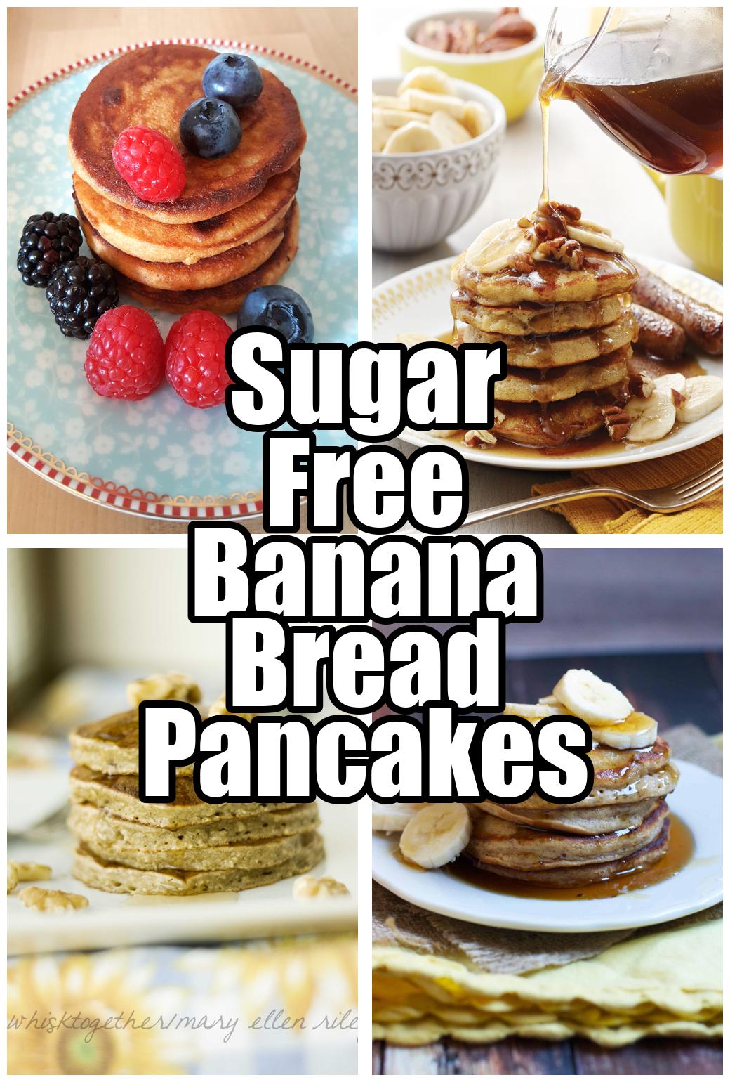 Sugar Free Banana Bread Pancakes