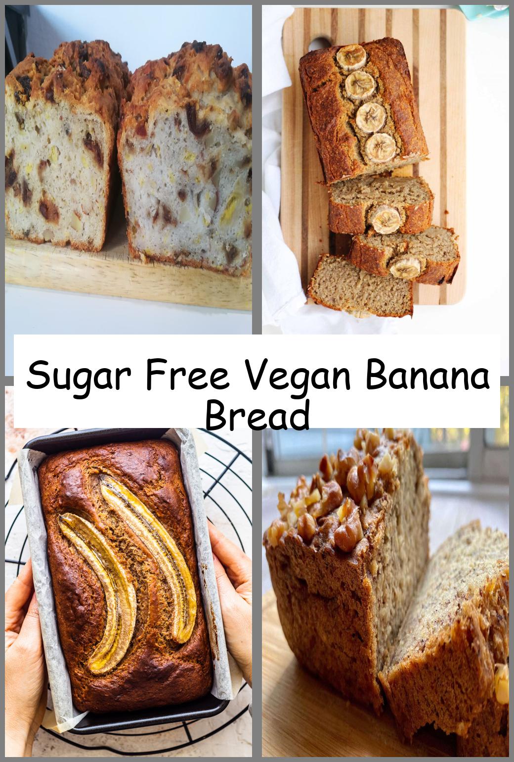 Sugar Free Vegan Banana Bread