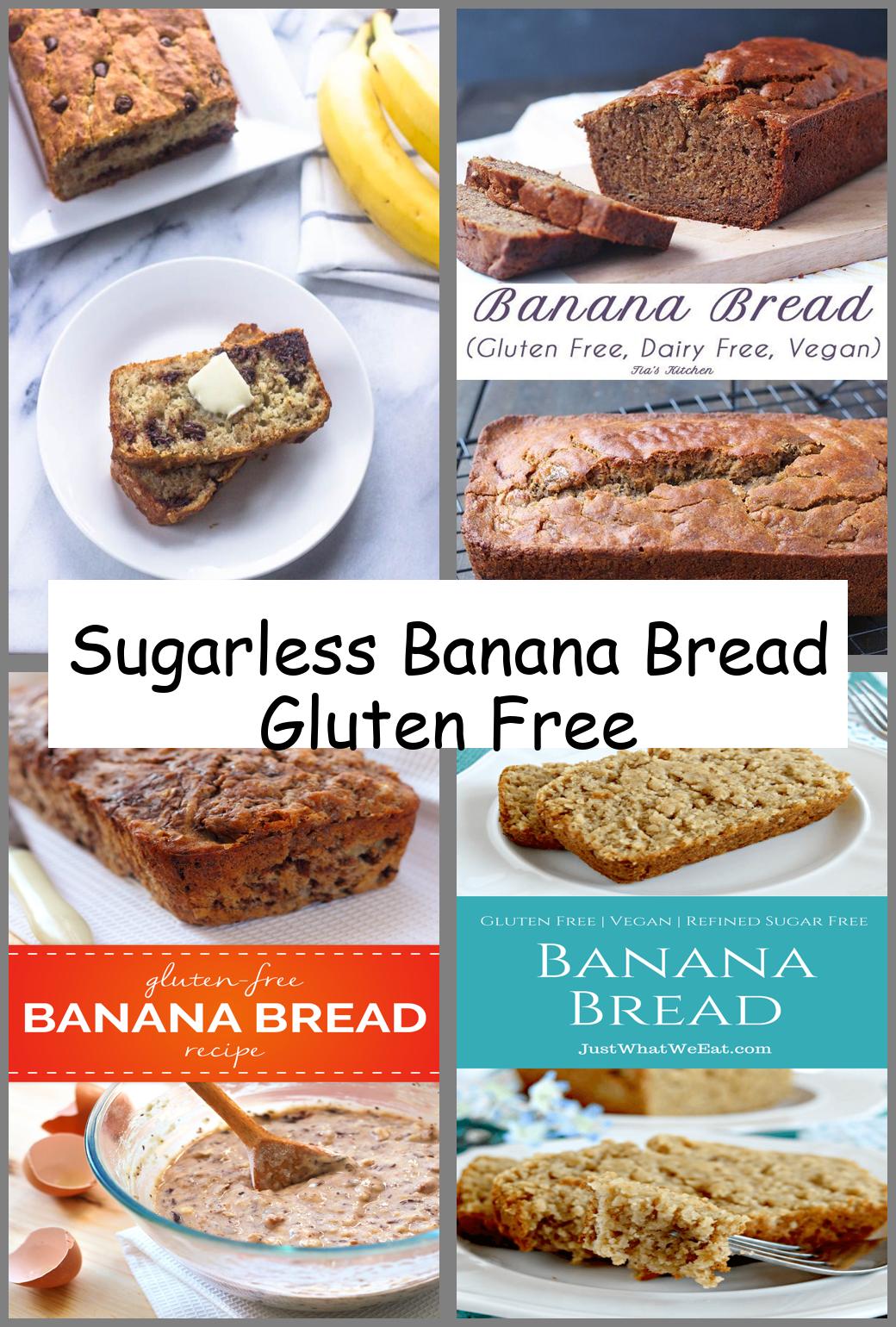 Sugarless Banana Bread Gluten Free