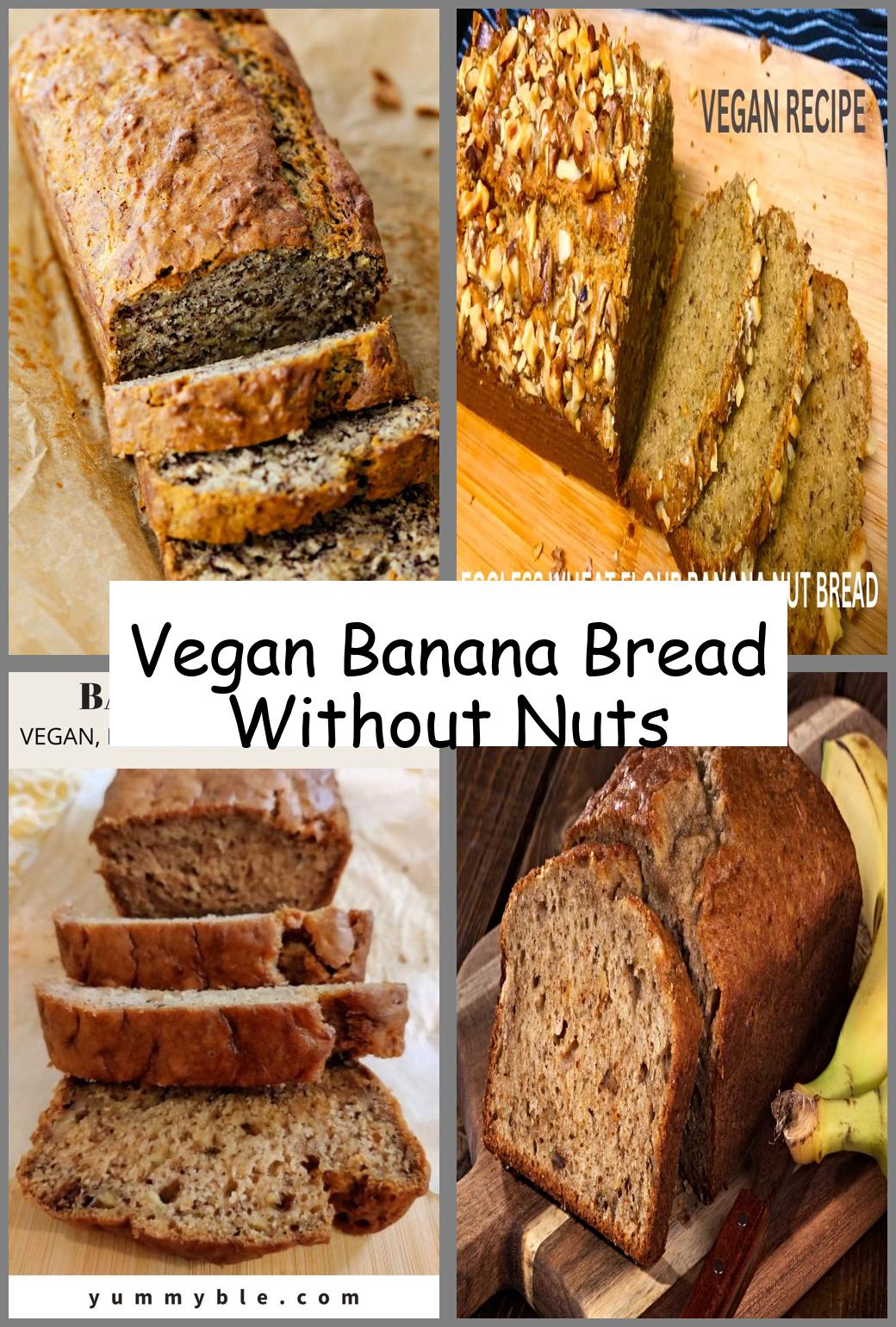 Vegan Banana Bread Without Nuts